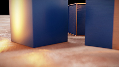 NPCC cubes on a copper floor